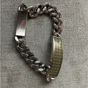 Brand new Men’s 8” Stainless Steel Gunmetal Bracelet of Emporio Armani